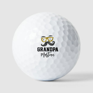 Lustige gelbe Brille und Schnurrbart benutzerdefin Golfball