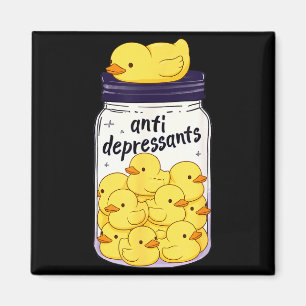 Lustige Gelbe Ente Antidepressiva Glas Zoo Jungen  Magnet