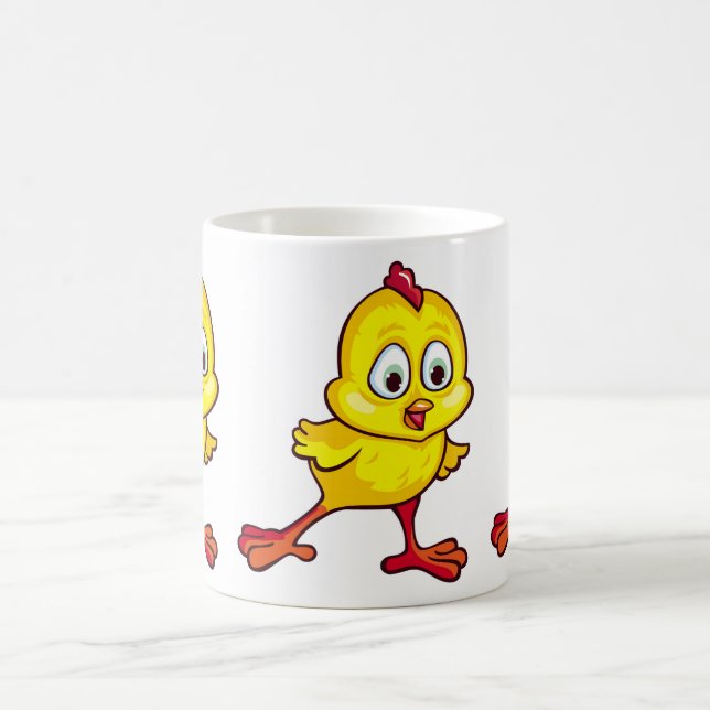 Lustige gelbe Küken Kaffeetasse (Mittel)