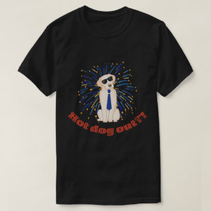 Lustige gelbe Labrador-Feuerwerk-Sonnenbrille Grap T-Shirt