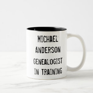 Lustige Genealogie Vorfahr Benutzerdefiniert Perso Zweifarbige Tasse