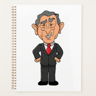 Lustige George W. Bush Politische Karikatur Planer