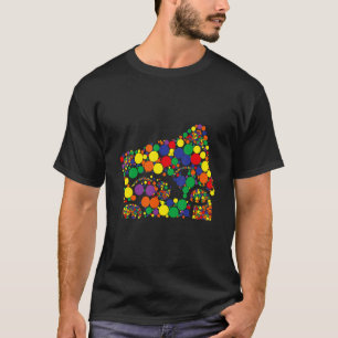 Lustige gepunktete Katzenliebhaber Katze Polka Dot T-Shirt