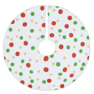 Lustige gepunktete Weihnachten Polyester Weihnachtsbaumdecke