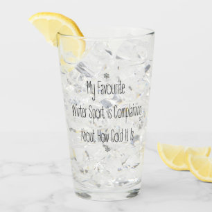 Lustige Geschenkaufschrift Mein Lieblings-Wintersp Glas
