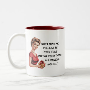 Lustige Geschenke für Gastgeberinnen an den Feiert Zweifarbige Tasse