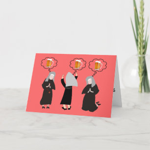 Lustige Geschenke für katholische Nonnen Karte