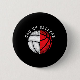 Lustige Geschenke für Papa Basketball Volleyball S Button