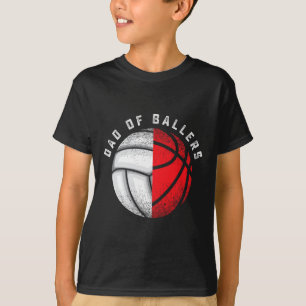 Lustige Geschenke für Papa Basketball Volleyball S T-Shirt