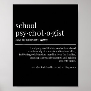 Lustige Geschenke für Schulpsychologen Poster