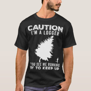 Lustige Geschenkidee für Holzfäller Dinosaurier lu T-Shirt