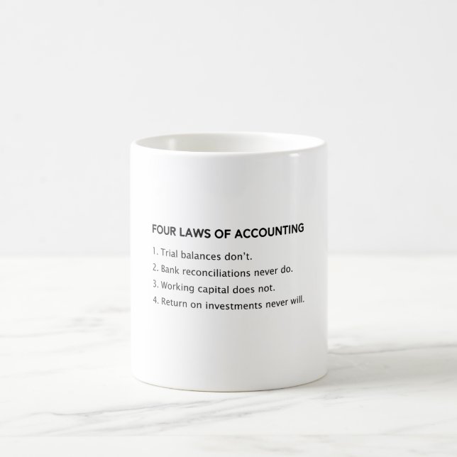 Lustige Gesetze CPA-Buchhalter-vier der Kaffeetasse (Mittel)