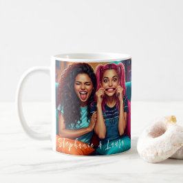 Lustige Gesichter und inspirierender Spruch der be Kaffeetasse