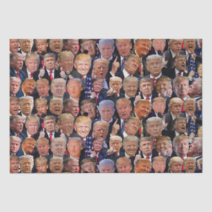 Lustige Gesichter von Trump Seidenpapier