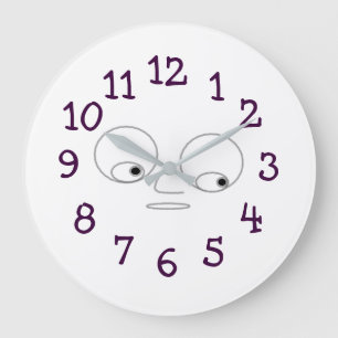 Lustige Gesichts-Entwurfs-Wanduhr Große Wanduhr