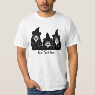 lustige gespenstische schwarze Hexen T-Shirt