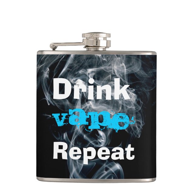 Lustige Getränk Vape Wiederholung Flachmann (Vorderseite)