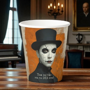 Lustige Getränke zum Sterben für Gothic Halloween Pappbecher