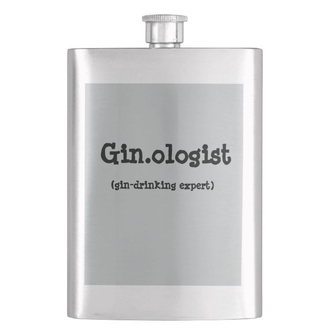 Lustige Gin.ologist Flasche Flachmann (Vorderseite)