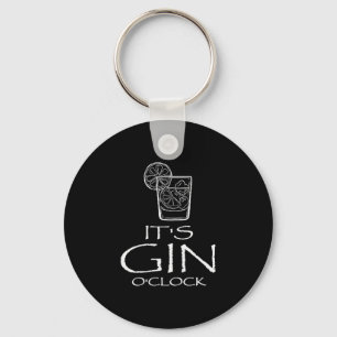Lustige Gin Tonic-Sprüche Oh, es ist Gin-Uhrzeit Schlüsselanhänger
