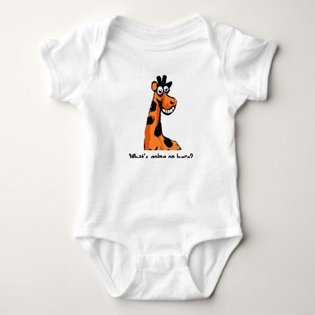 Lustige Giraffe Baby Strampler (Vorderseite)