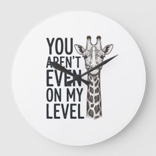 Lustige Giraffe Du Bist Nicht Einmal Auf Meinem Le Große Wanduhr
