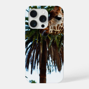 Lustige Giraffe gibt eine Zunge heraus, iPhone 15 Pro Hülle