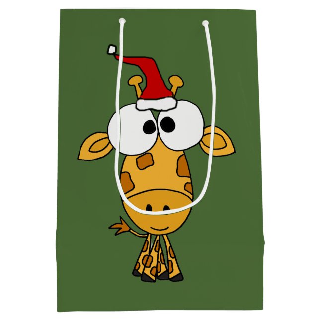 Lustige Giraffe in der Mittlere Geschenktüte (Rückseite)
