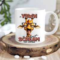 Lustige Giraffe-Kaffeetasse für Giraffenliebhaber