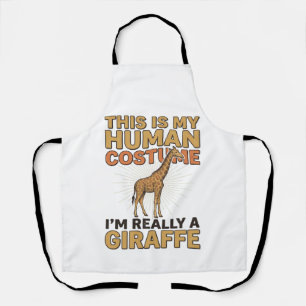 Lustige Giraffe Mensch Kostüm Vintage Stiche Shirt Schürze