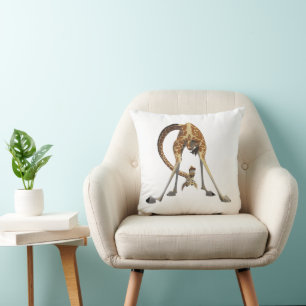 Lustige Giraffen-Grafik – Cute & Coole Design-Tier Kissen