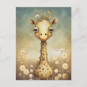 Lustige Giraffen-Postkarte Postkarte