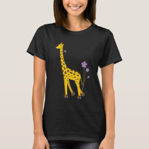 Lustige Giraffen-Rollen-Skaten-Dunkelheit T-Shirt