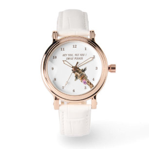Lustige Giraffen-Uhr Armbanduhr