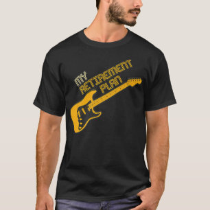 Lustige Gitarre Mein Rentenplan Vintage-Musik383 T-Shirt