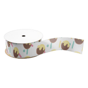 Lustige glasierte Sprinkel Teal Cake Pop Donut Hol Ripsband
