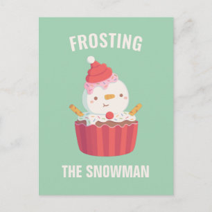 Lustige Glasur Der Schneemann Weihnachtsgruß Postkarte