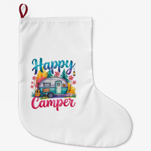 Lustige glückliche Camper Camping Bekleidung Anhän Großer Weihnachtsstrumpf