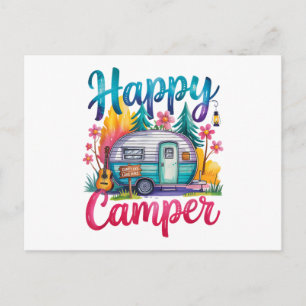 Lustige glückliche Camper Camping Bekleidung Anhän Postkarte
