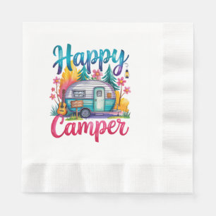 Lustige glückliche Camper Camping Bekleidung Anhän Serviette
