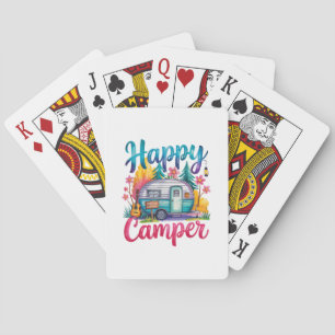 Lustige glückliche Camper Camping Bekleidung Anhän Spielkarten