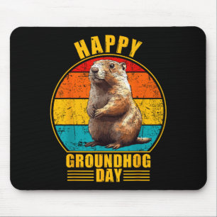Lustige glückliche Groundhog Day 2025 Dekorationen Mousepad