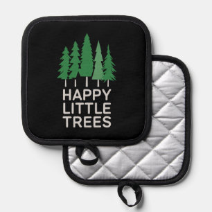 Lustige glückliche kleine Baumes Geschenke Camping Topflappen