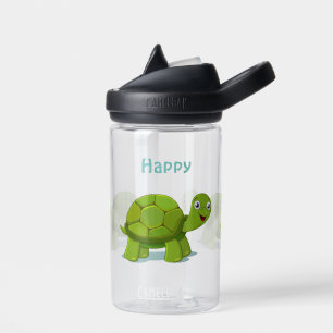Lustige glückliche Schildkröte Cartoon Trinkflasche