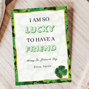 Lustige Glücksfreund St. Patrick’s Tag Grußkarte Feiertagskarte
