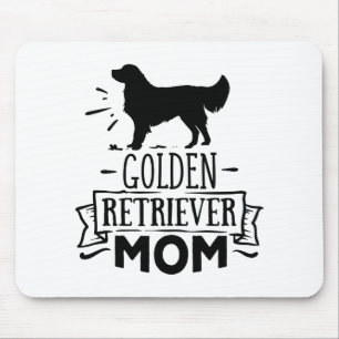 Lustige Golden Retriever Mama Süßer Welpe Hund Mousepad