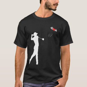 Lustige Golf-Fans Valentinstag Herz Golf-Liebhaber T-Shirt
