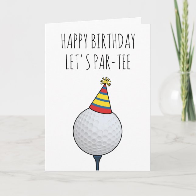 lustige Golf-Geburtstagskarten Karte (Vorderseite)