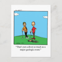 Lustige Golf Humor Postkarte