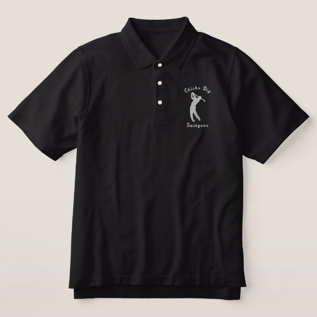 Lustige Golf-Küken-Grabungs-lebenslustige Typen (Design Vorderseite)